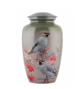 Urna de cremación de Metal de estilo americano hecha a mano de calidad superior para cenizas humanas Decoración de entierro llamativa para sujetar urnas - Product Image 6