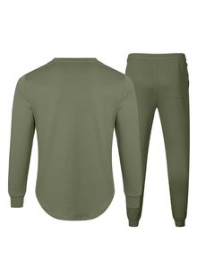 Conjunto Deportivo Personalizado al por Mayor para Hombre, Estilo Urbano, Tallas Grandes, Casual, Color Sólido, Alta Gama, Cantidad a Granel, Listo para Enviar, MOQ Bajo - Product Image 3