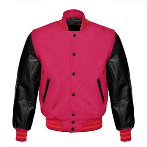Gran oferta de chaqueta universitaria para hombre, cuerpo de lana hecho a medida con mangas de cuero, chaqueta de béisbol universitaria para hombre, envío DDP, envío DDP - Product Image 1