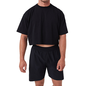 T-shirt court pour hommes de haute qualité Matériau confortable Coupe à la mode Parfait pour le salon d'entraînement ou le streetwear Conception personnalisée - Product Image 1