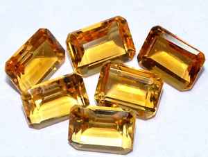 Piedra Preciosa Suelta de Citrino Talla Esmeralda de 10x8 mm - Gemas de Citrino Natural Facetadas - Piedra de Citrino de Calidad Impresionante para la Elaboración de Joyería Fina - Product Image 2