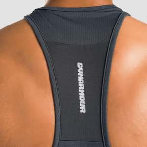 Men's XL Gym <b>Vest</b> Grey GA Puch <b>Stringer</b> Sportswear Compression Muscle Tank Top with Hood Plain 3D Style - Product Image 6