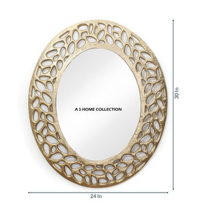 Casting Style Frame Decorative Classic <b>Wall</b> Mounted <b>Hanging</b> <b>Mirror</b> Round Shape Metal <b>Wall</b> <b>Mirror</b> For <b>Wall</b> Accessories - Product Image 1