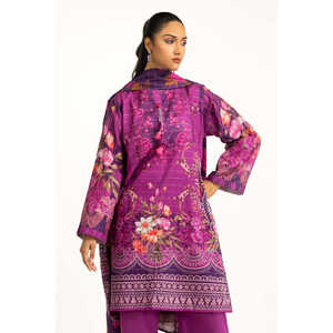 Ensemble de costume d'hiver pour femmes IUSTKSD-1277, imprimé Khaddar, 3 pièces, 100% coton - Product Image 3