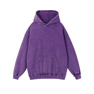 เสื้อฮู้ดผ้าเกล็ดปลาแบบสวมหัวสำหรับผู้ชายเสื้อฮู้ดแบบสวมหัวพิมพ์ลายกรดซักโลโก้ได้อย่างรวดเร็วและบริการดี - Product Image 5