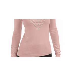 Cardigan da Donna Guess Naomi in Mohair Rosa Traspirante con Colletto a Fiocco, Bottoni e Decorazioni Floreali, Stile Casual Invernale, Taglia Media - Product Image 3