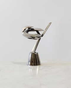 Pièce maîtresse de table à oiseaux en argent Article décoratif élégant pour la maison Bureau Événement Affichage Fête Cadeau de mariage Sculpture Utilisation - Product Image 4