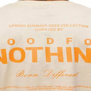 T-shirt Streetwear en jersey de coton épais pour hommes, sérigraphie personnalisée, t-shirts de créateur pour hommes - Product Image 4