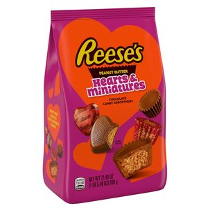 REESE'S <b>Assorted</b> <b>Chocolate</b> Peanut Butter Shapes, Valentine's Candy Bag, 21.49 oz - Product Image 6