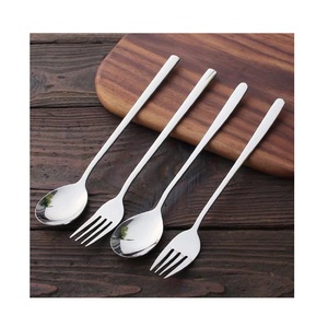 Ensemble de cuillères de restauration en métal en vrac en acier inoxydable, argenterie plaquée or mat, couverts de mariage, ensemble de couverts en or - Product Image 6