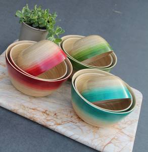 Bol en bambou naturel durable et réutilisable fait à la main 100% naturel fabriqué par Eco2go vietnamien - Product Image 5