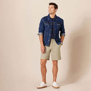 Pantalones Cortos de Verano de Pana 100% Algodón de Alta Calidad OEM para Hombre, Casuales, Sólidos, Ecológicos, Resistentes al Viento, de Secado Rápido y Transpirables - Product Image 2