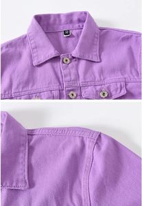 แจ็กเก็ตผ้ายีนส์สำหรับผู้ชายวินเทจผ้าแคนวาสสีทึบระบายอากาศมีกระดุมแบบลำลองสีชมพู - Product Image 3