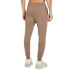 Pantalon de survêtement collectif gris chiné pour hommes Coupe décontractée Jambe fuselée en coton doux Usage quotidien Taille élastique et ourlet côtelé - Product Image 2