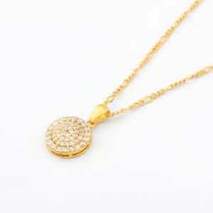 Iced <b>Coin</b> Pendant <b>Necklace</b> - Product Image 3