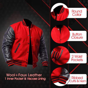 Chaqueta de hombre OEM 2025, chaquetas de chenilla bordadas personalizadas, chaqueta de béisbol informal de ajuste Regular para hombre, invierno de calidad Premium - Product Image 3