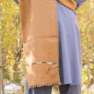 Chal de Lana Tradicional para Hombre, Cálido y Transpirable para Invierno, 300g, Color Sólido, Elegante - Product Image 4