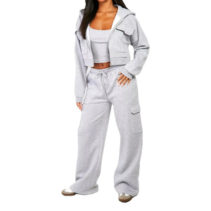 Nuevas Sudaderas Cortas con Capucha para Mujer al por Mayor, de Alta Calidad, con Logotipo Personalizado, Material de Algodón 2025 - Product Image 5