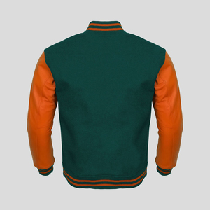 Veste universitaire d'hiver pour homme sur mesure en gros avec logo personnalisé, doublure en molleton mélangé de coton, couleurs personnalisables - Product Image 2