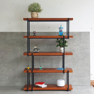 LAM-SHELF 100x34x150 ซม. ชั้นวางหนังสือไม้และเหล็กแบบตั้งพื้นสำหรับห้องนั่งเล่น KTB68041 - Product Image 6