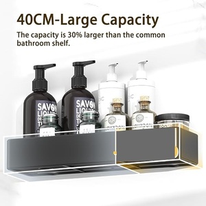 ชั้นเก็บของแบบติดผนังชั้นวางฝักบัวกันสนิมสำหรับห้องน้ำห้องครัวโรงรถบ้าน - Product Image 3