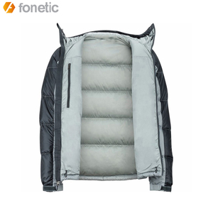 Nouvelle Veste d'Hiver pour Hommes en Gros, Personnalisée, Fine, Coupe-Vent, Respirante, Écologique, en Tissu Matelassé à Bulles Enduit, Col Montant, Longue - Product Image 5
