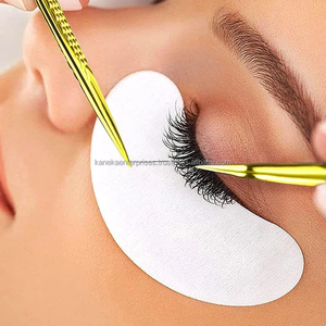 Pince à cils pleine poignée diamant plaqué or Pointe fibre Acier inoxydable Volume d'isolement Pince à cils professionnelle OEM - Product Image 4