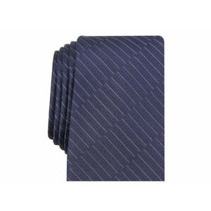 เนคไทสีน้ำเงินล้วน Maximus สำหรับผู้ชายจาก Alfani ขนาดปกติ แฟชั่นลำลอง พิมพ์ลายผ้าไหมผสมขนสัตว์ พร้อมโลโก้สั่งทำพิเศษ บรรจุในกล่องของขวัญ - Product Image 2