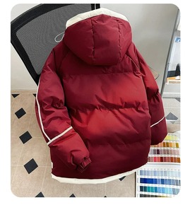 Abrigos gruesos con capucha para hombre, chaqueta acolchada holgada de moda coreana, chaquetas acolchadas cálidas de invierno para hombre, Parkas de calle para hombre - Product Image 4