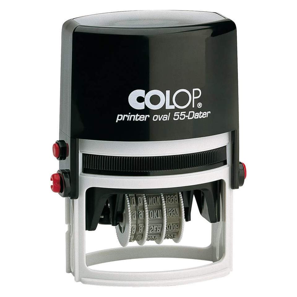 Self-Inking Rubber Office Stamp for Office and Business Use No Stamp Pad Required Plastic. Stamp Pad Color: Blue Pad. Pre-fill