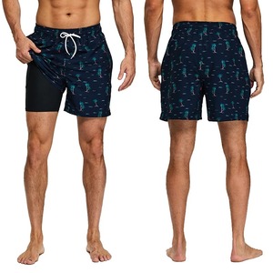 Pantalones cortos para hombre verano 2025 nuevos pantalones cortos para hombre transpirables largos gimnasio Maillot De Bain Homme secado rápido cremallera bolsillo playa pantalones cortos - Product Image 6