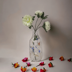 Maceta moteada transparente, jarrón cilíndrico de vidrio, florero de elección de tamaño múltiple, centro de mesa, decoración del hogar, maceta de interior artificial de lujo - Product Image 3