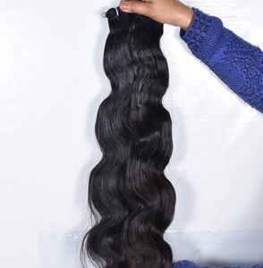100% faisceau non traité brut naturel indien couleur cheveux femmes noires pas cher en gros machine double trame extensions de cheveux humains - Product Image 2