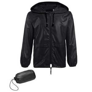 Chaqueta cortavientos impermeable de hombre personalizada de alta calidad al por mayor, chaqueta de nailon informal elegante para exteriores con cremallera y logotipo frontal - Product Image 1
