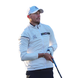 Chaqueta de Golf Blanca para Hombre JK con Cierre Seguro, Tejido 100% Poliéster Resistente al Viento - Product Image 1