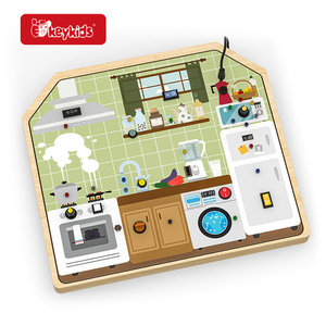 Jouet <span class=keywords><strong>Montessori</strong></span> en bois en forme de <span class=keywords><strong>maison</strong></span> OEM/ODM avec peinture écologique, design coloré pour les enfants de 5 à 7 ans W12D760 - Product Image 3