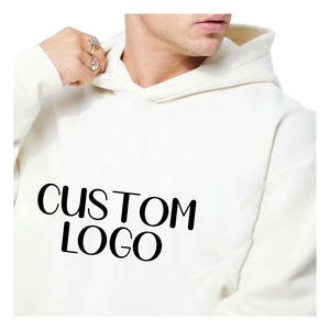 Sweat à capuche à fermeture éclair en molleton de coton épais pour hommes, logo de marque en relief, patchs en chenille, style pull, fermeture éclair complète, hiver uni - Product Image 6