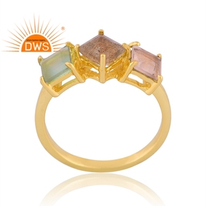 แหวนพลอยหลากสีทำจากเงิน925 18K ดีไซน์ทันสมัยเครื่องประดับอัญมณีหลากแบบตามต้องการสำหรับผู้หญิงเป็นของขวัญให้กับเธอ - Product Image 1