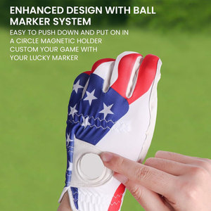 Guantes de golf de piel de oveja auténtica unisex personalizados, guantes de golf antideslizantes al por mayor - Product Image 4