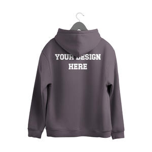 Sweat-shirt à capuche unisexe en coton 100% tricoté, 360g, respirant, séchage rapide, uni, pour un usage quotidien décontracté, grande taille, vêtements de printemps pour hommes - Product Image 6