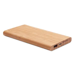 Arena Bamboo Eco-Friendly <b>Wireless</b> <b>Powerbank</b> Promotional Gadgets - Product Image 1