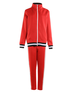 ชุดเสื้อกางเกงกีฬาแบบมีซิปบล็อกสีชุดวอร์มลำลองสำหรับเล่นกีฬาออกกำลังกายพิมพ์ลายขนาดใหญ่พิเศษ - Product Image 5