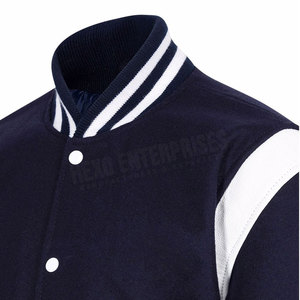 Customized Men's Slim Fit Breathable Polyester <b>Winter</b> Ready High Street Style Letterman Jacket Premium Quality Durable Stand - Product Image 3