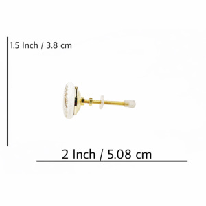 ลูกบิดเซรามิกลายดอกไม้งานสีทองสไตล์โมร็อกโกสำหรับห้องนอนลิ้นชักตู้แต่งตัวตู้เสื้อผ้า - Product Image 4