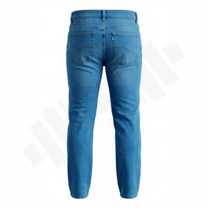 Jeans pour hommes à coupe régulière les plus vendus, pantalon en denim noir slim pour hommes, pantalon décontracté droit, service OEM, approvisionnement en gros - Product Image 2