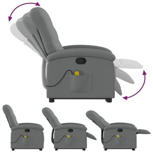 DOORSTEP DELIVERY Dark Gray Fabric Stand-Up <b>Massage</b> <b>Recliner</b> <b>Chair</b> - Product Image 1