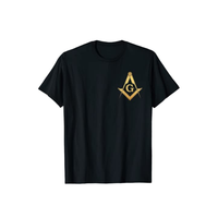 Chemise d'été maçonnique personnalisée en coton léger à manches courtes, col rond, T-shirts décontractés grande taille pour hommes
