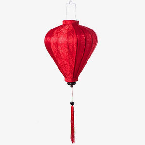 Lanternes en soie chinoises style pétale pendentif abat-jour bricolage plafonnier de l'artisanat du Vietnam - Product Image 4