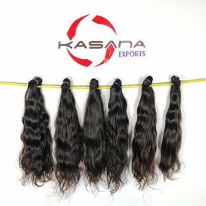 Vente en gros de cheveux humains à double trame à cuticule alignée 100% paquets indiens naturels bruts non traités pour femmes noires - Product Image 5