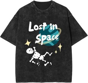 เสื้อยืดฮิปฮอปโอเวอร์ไซซ์สำหรับผู้ชายเสื้อเชิ๊ตผ้าฝ้ายธรรมดาแบรนด์พรีเมี่ยม - Product Image 1